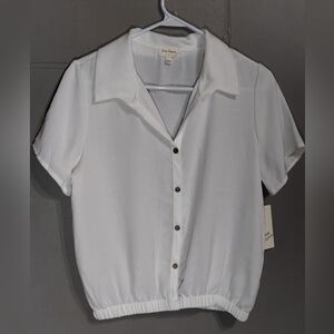 Free Kisses White Button Down Shirt